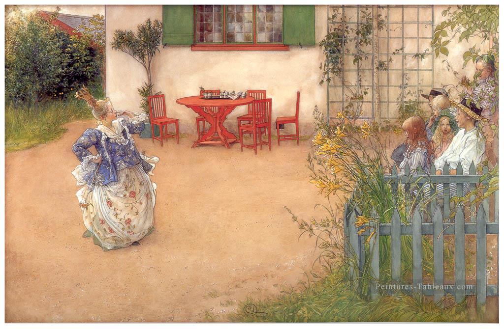 lisbeth en oiseau bleu 1900 Carl Larsson Peintures à l'huile